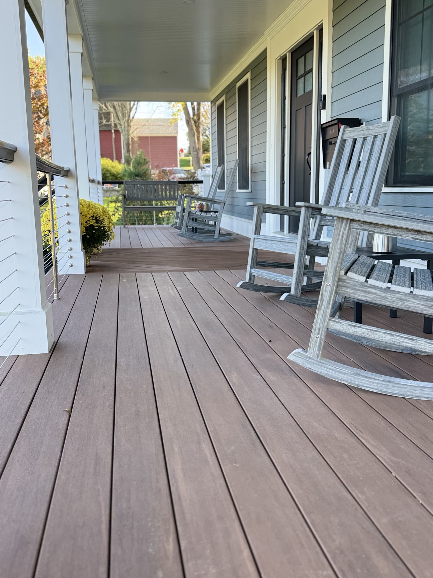 The wraparound porch